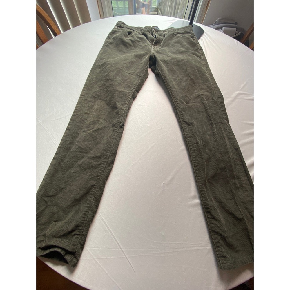 J.Crew Flex Slim Fit Corduroy Pants Mens 31x30 Olive Green 5-Pocket Trousers